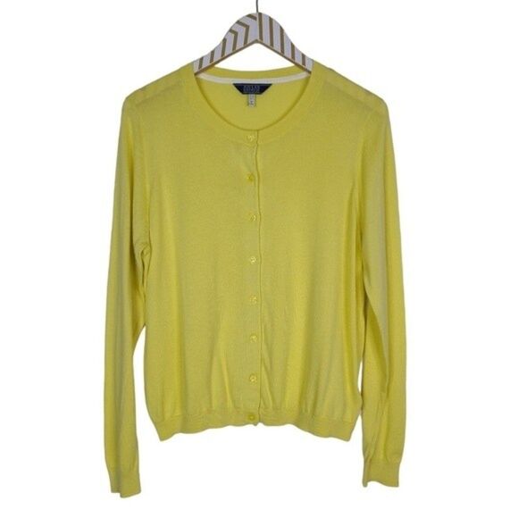 JOULES Sweater Womens US 12 Yellow Vibrant Louisa Cardigan Button Down Knitwear - Picture 2 of 10